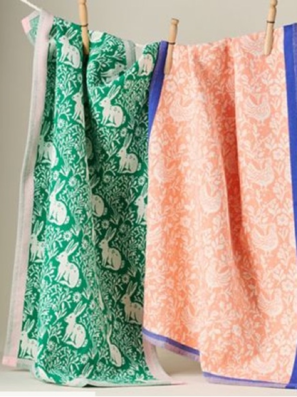Anthropologie Jacquard Dish Towel Set (2) NWT